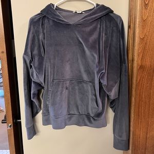 American Eagle Navy Velvet Hoodie